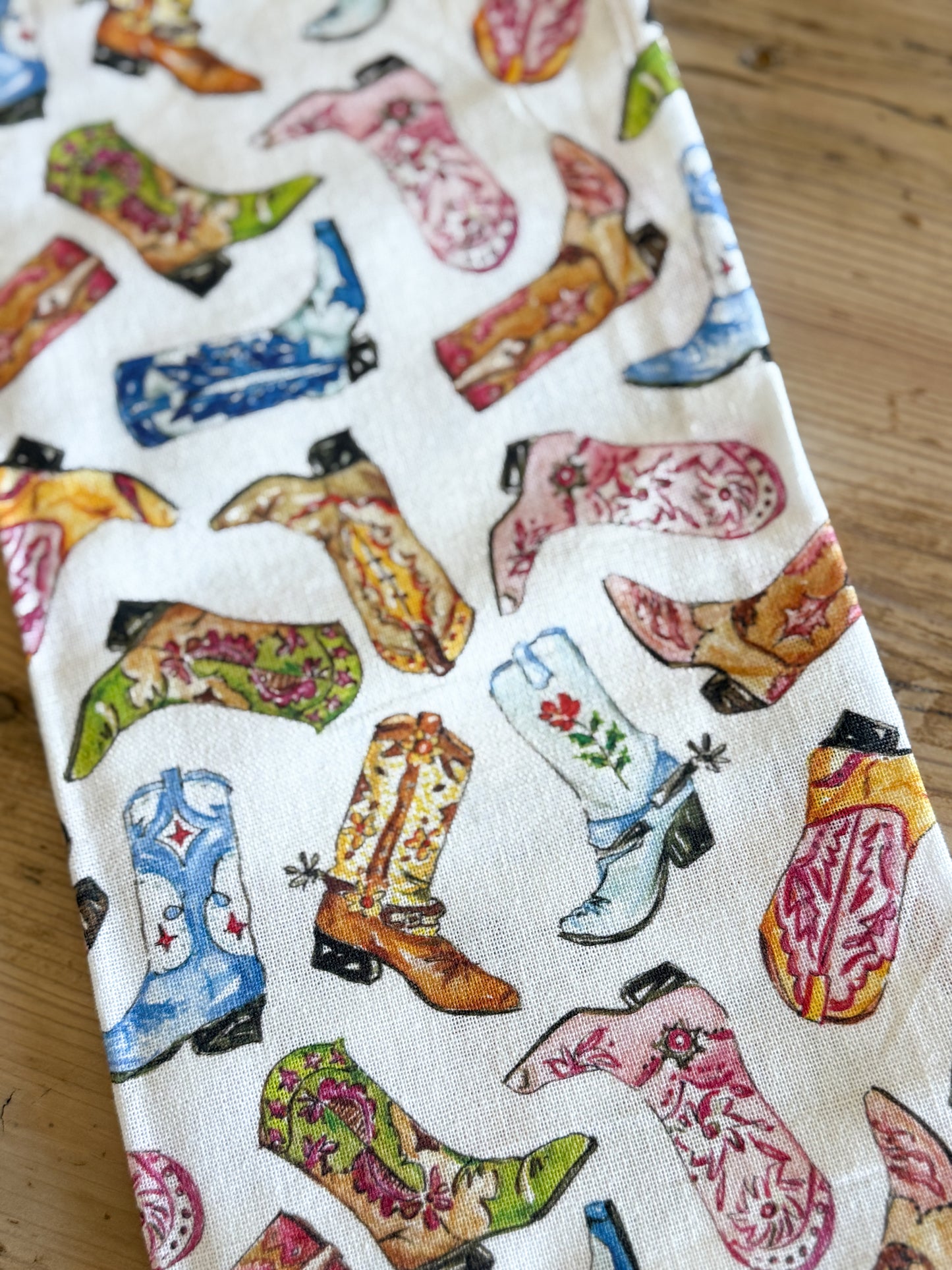 Boot Scootin’ Tea Towel