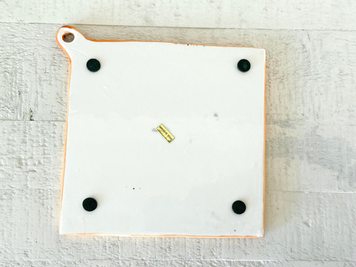 Vintage Ceramic Chicken Trivet | Farmhouse Wall Hanging