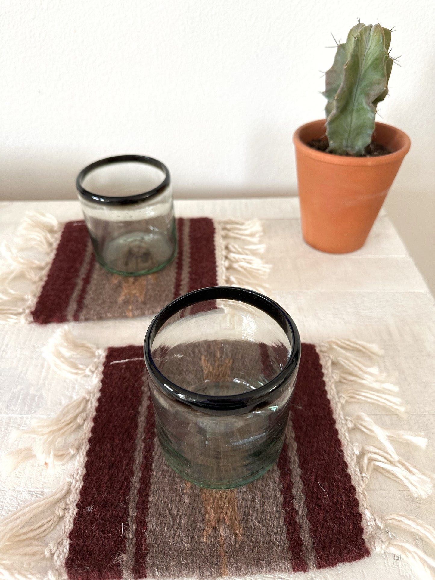 Maya Coaster Set (Maroon)