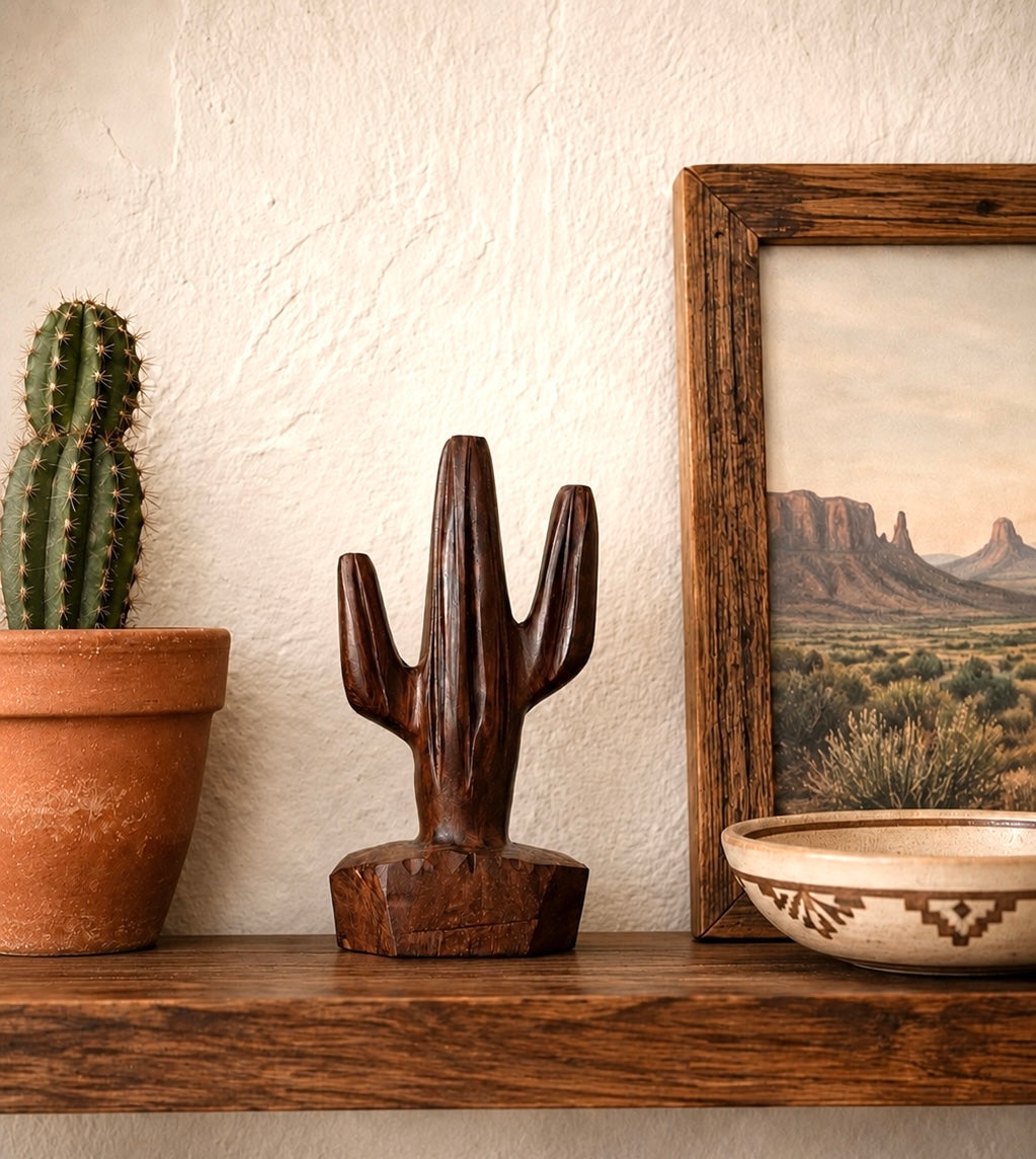 Hand Carved Ironwood Saguaro Cactus