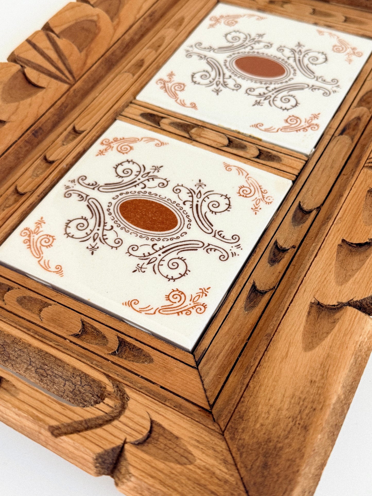 Vintage Double Tile Tray