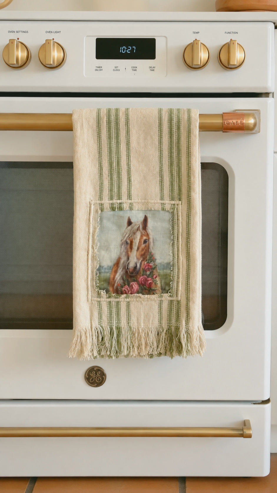 Floral Pony Kitchen Towel | Western Equestrian Tea Towel