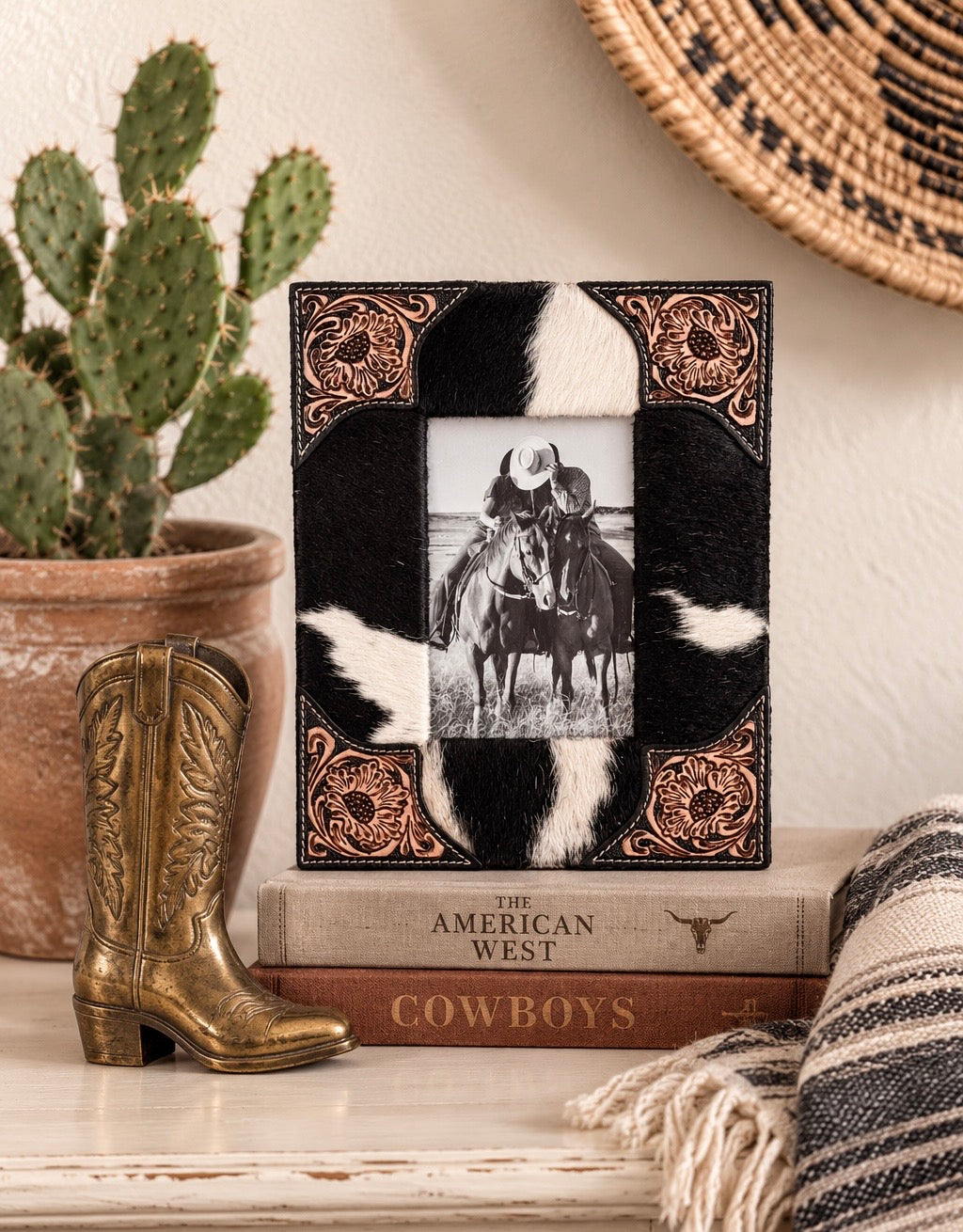 Genuine Cowhide Western Picture Frame