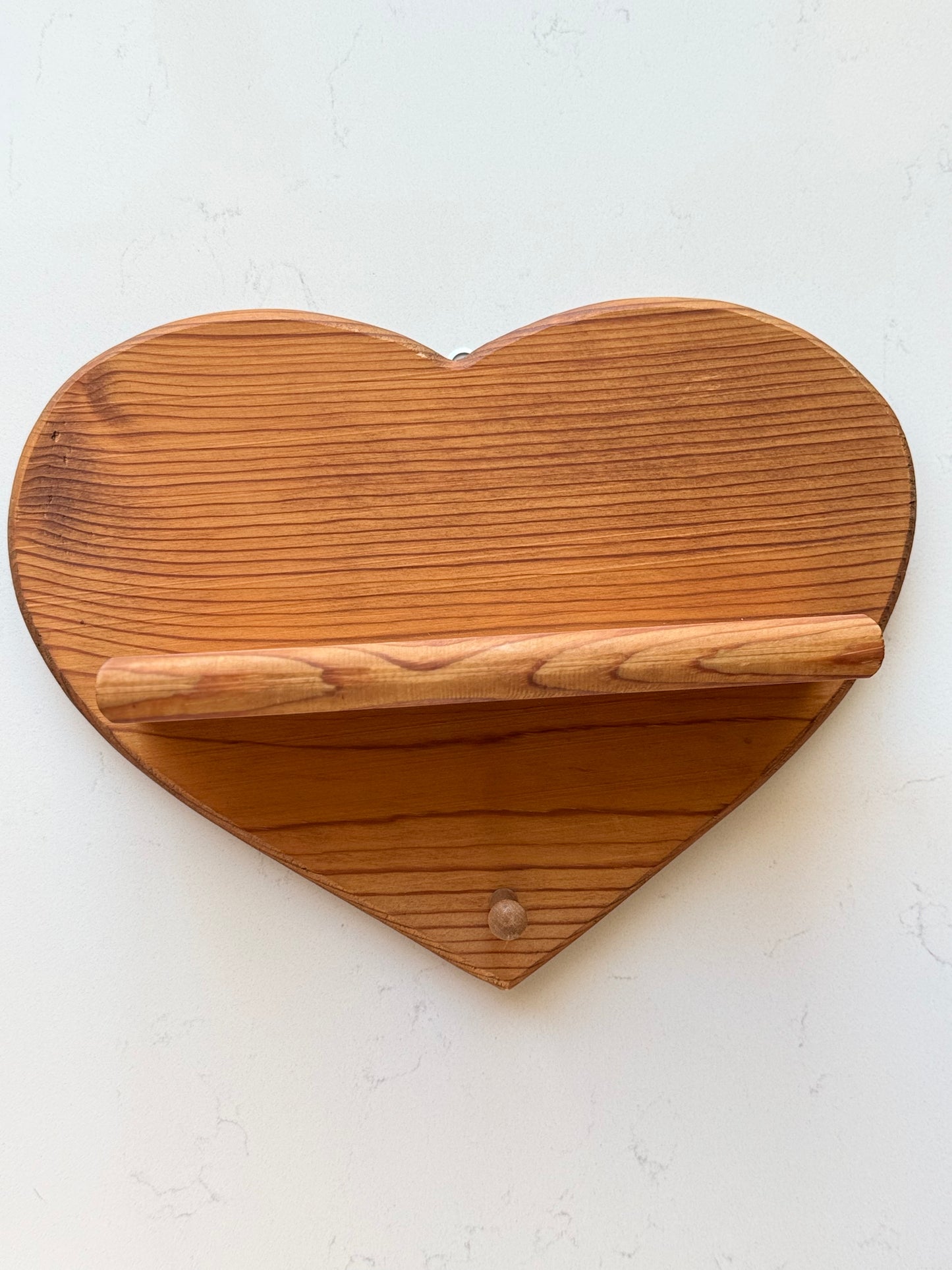 Vintage Wooden Heart Wall Shelf