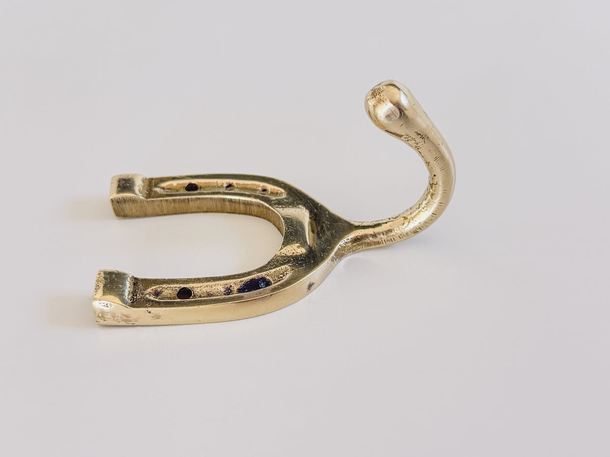 Vintage Brass Horseshoe Wall Hook