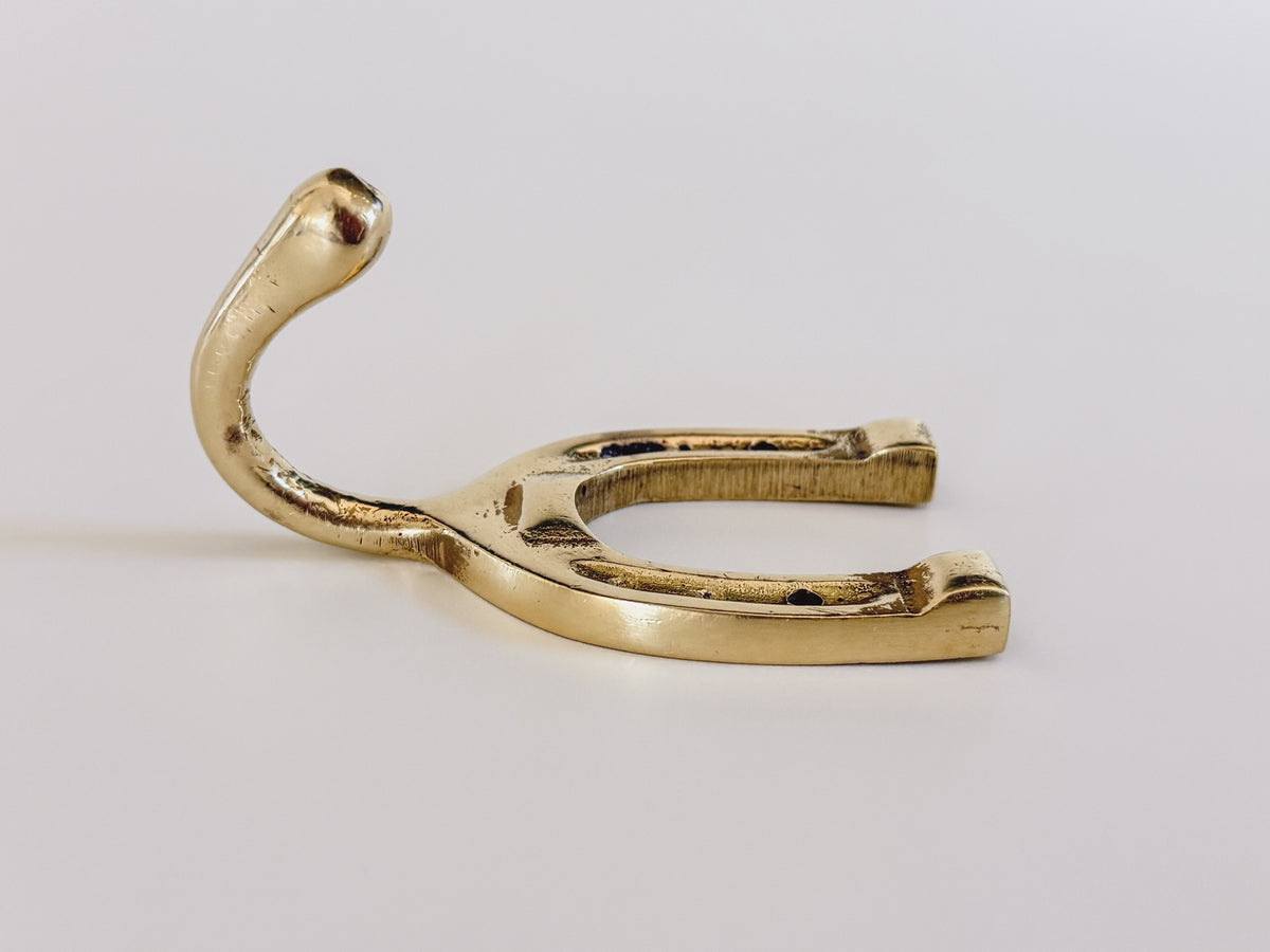 Vintage Brass Horseshoe Wall Hook