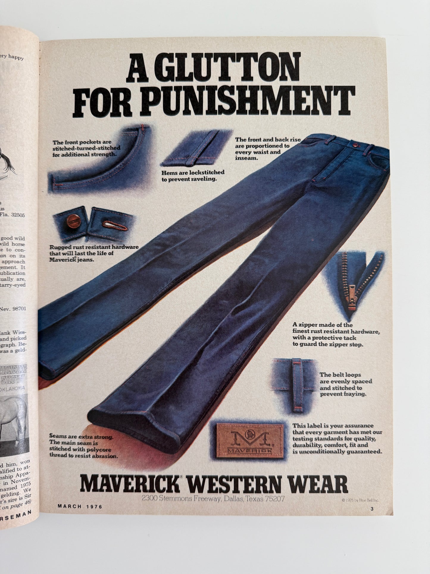 Vintage Western Horseman Magazine 1976