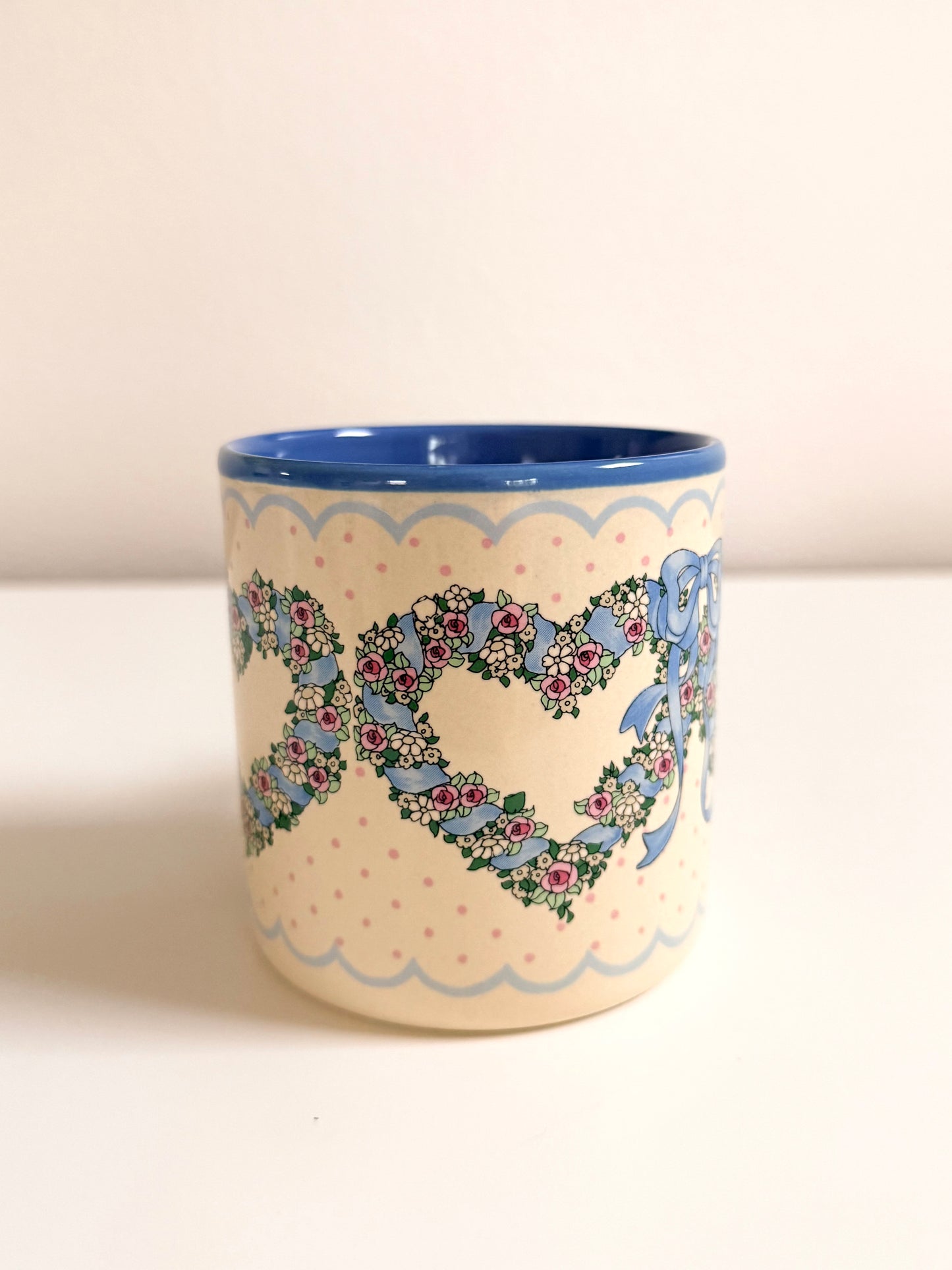 Vintage Hearts and Bows Mug