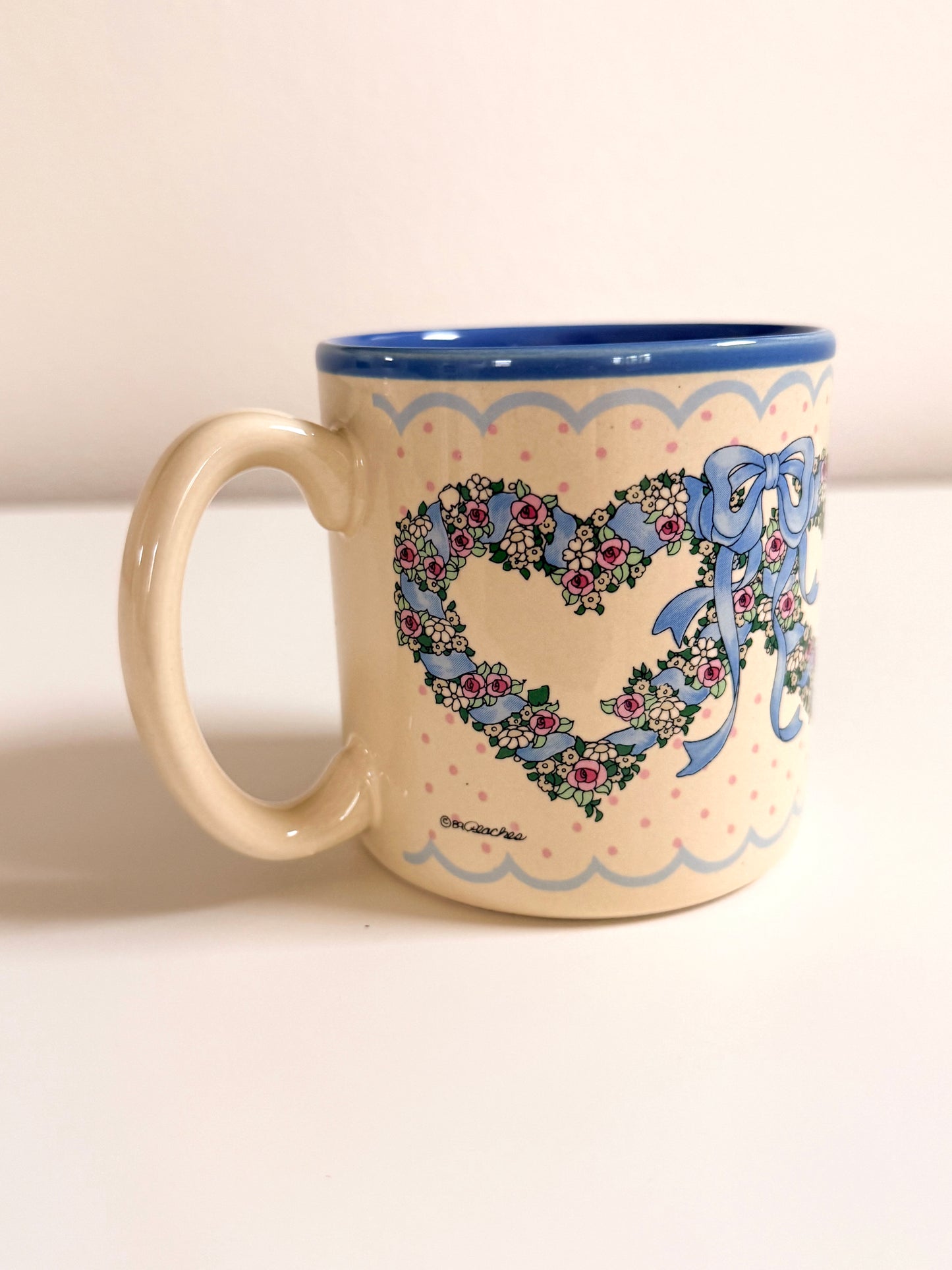 Vintage Hearts and Bows Mug