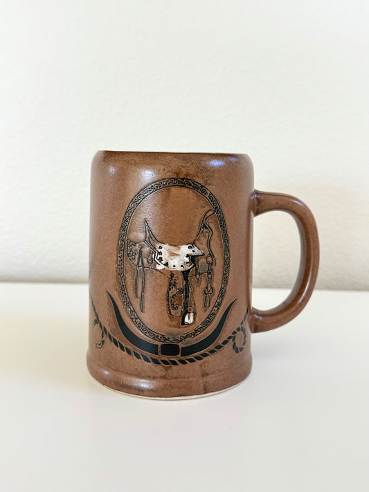 Vintage Western Saddle Mug