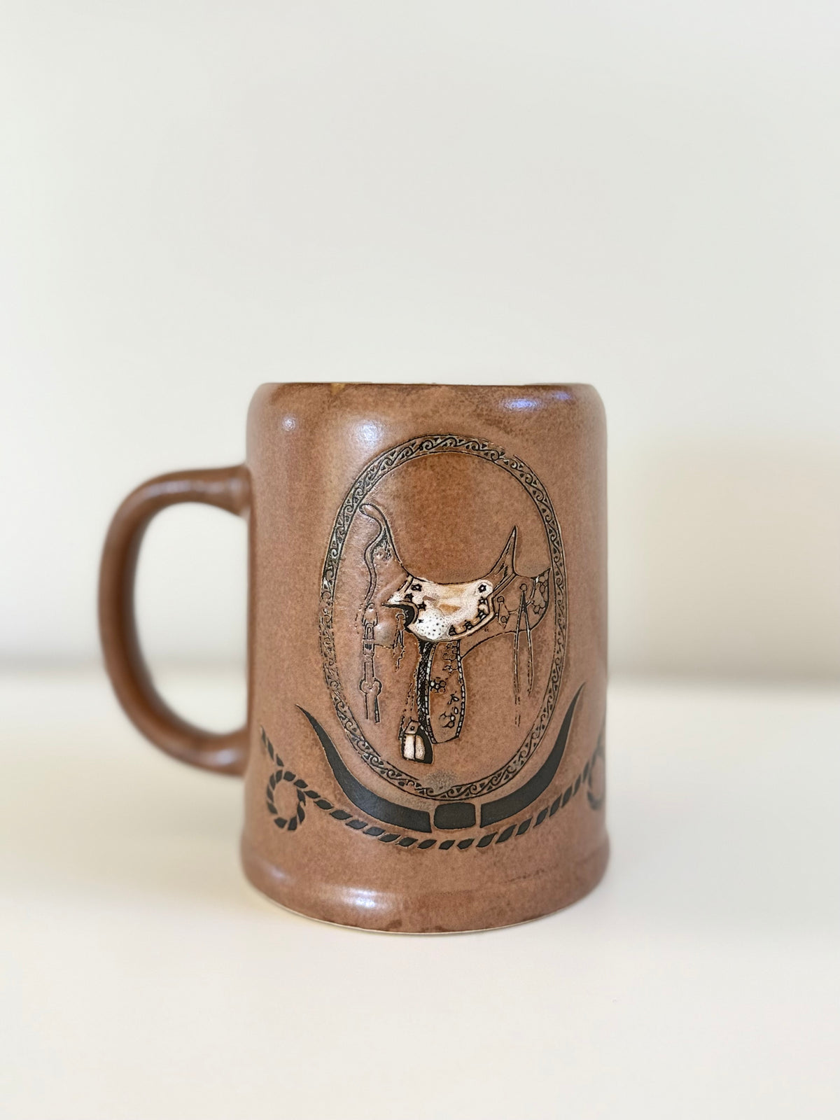Vintage Western Saddle Mug