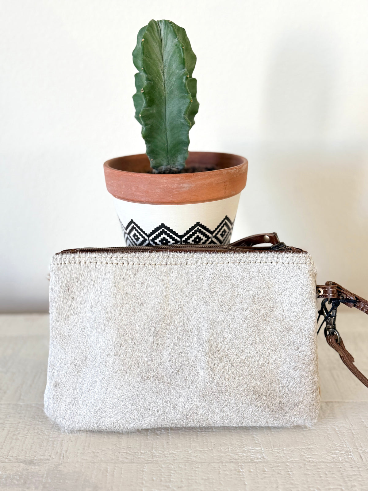 Double Sided Cowhide Clutch | Western Wristlet