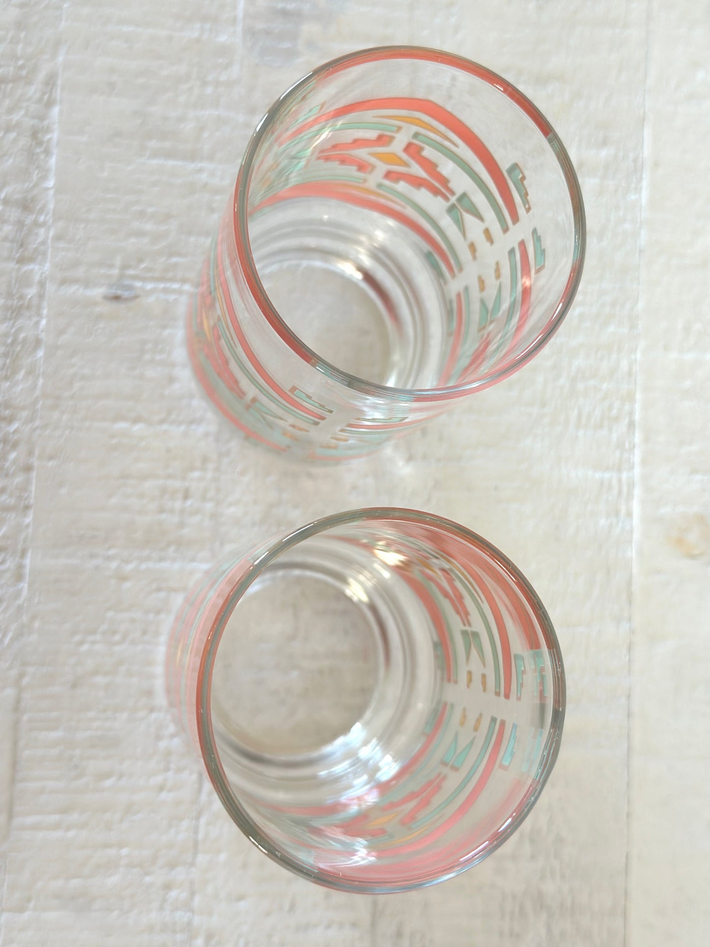 Vintage Aztec Drinking Glass Set