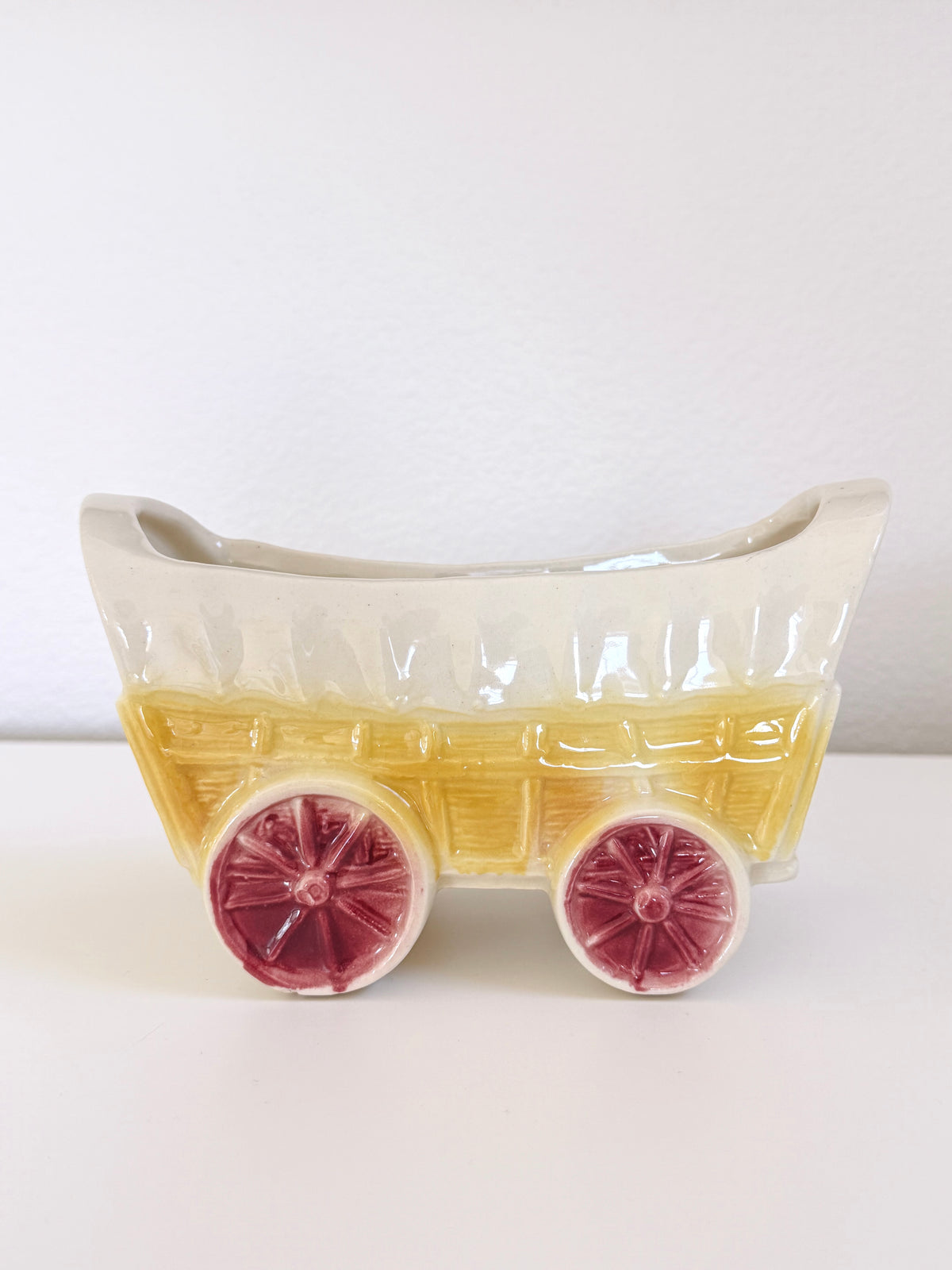 Vintage Covered Wagon Planter