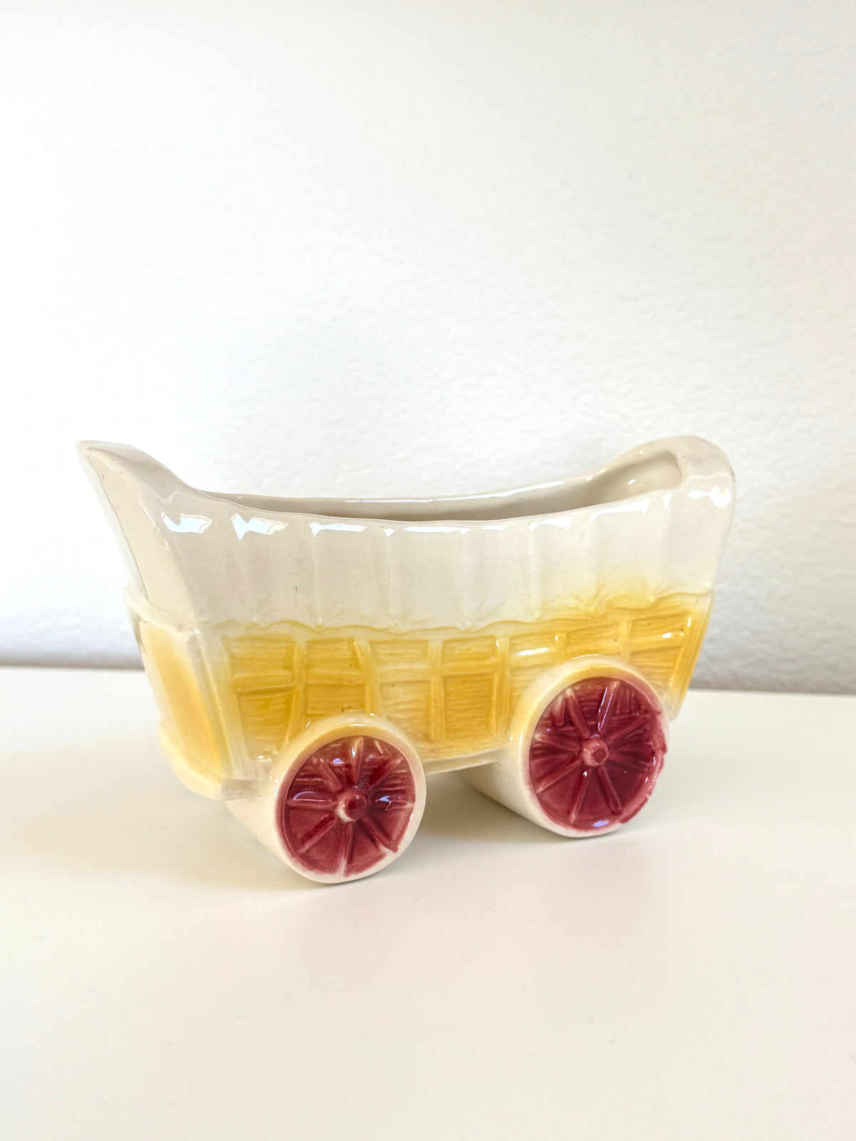 Vintage Covered Wagon Planter