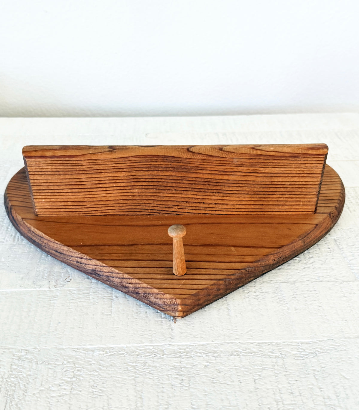 Vintage Wooden Heart Wall Shelf