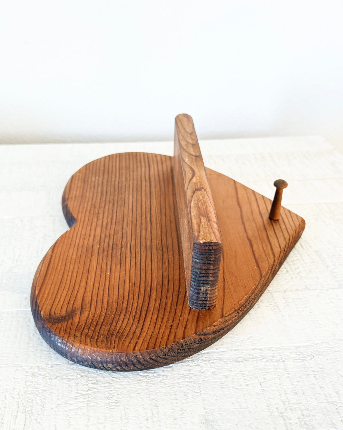 Vintage Wooden Heart Wall Shelf