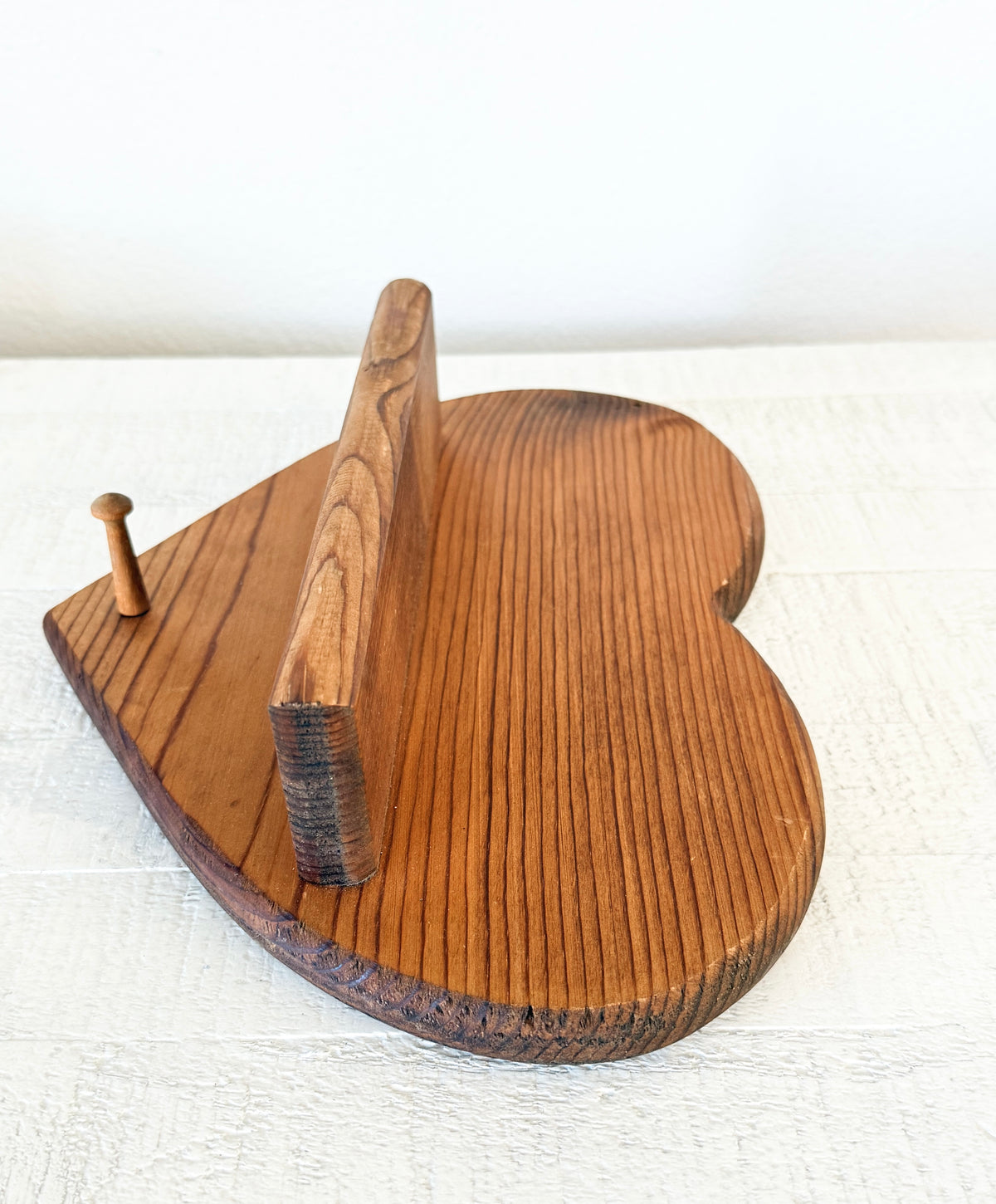 Vintage Wooden Heart Wall Shelf