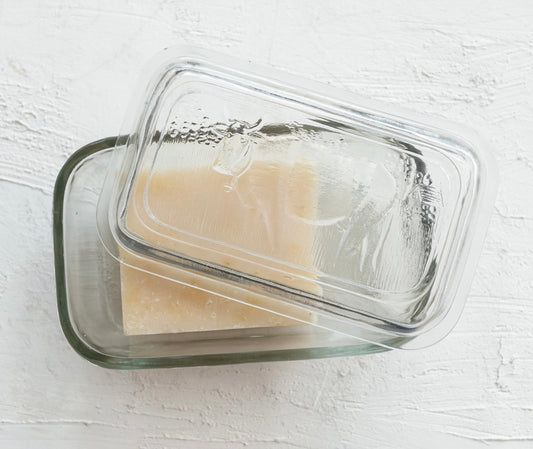 Pressed Glass Butter Dish