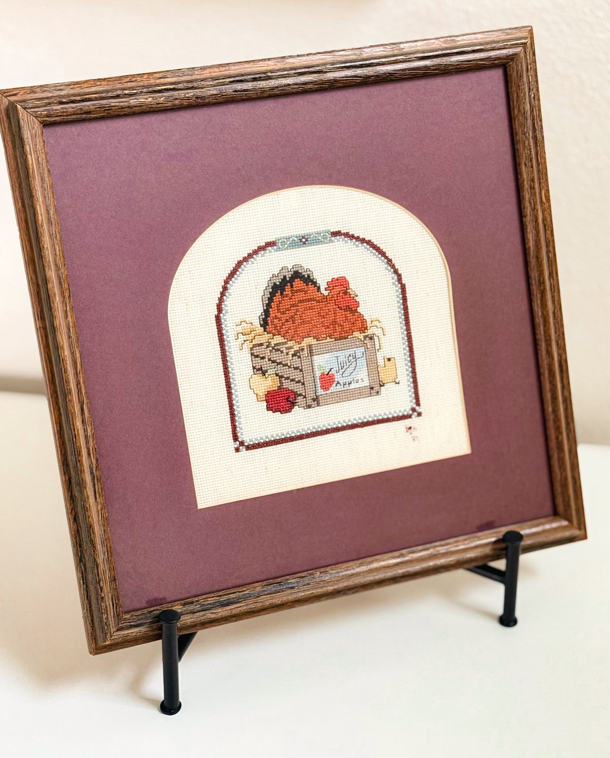 Vintage Framed 1991 Cross Stitch