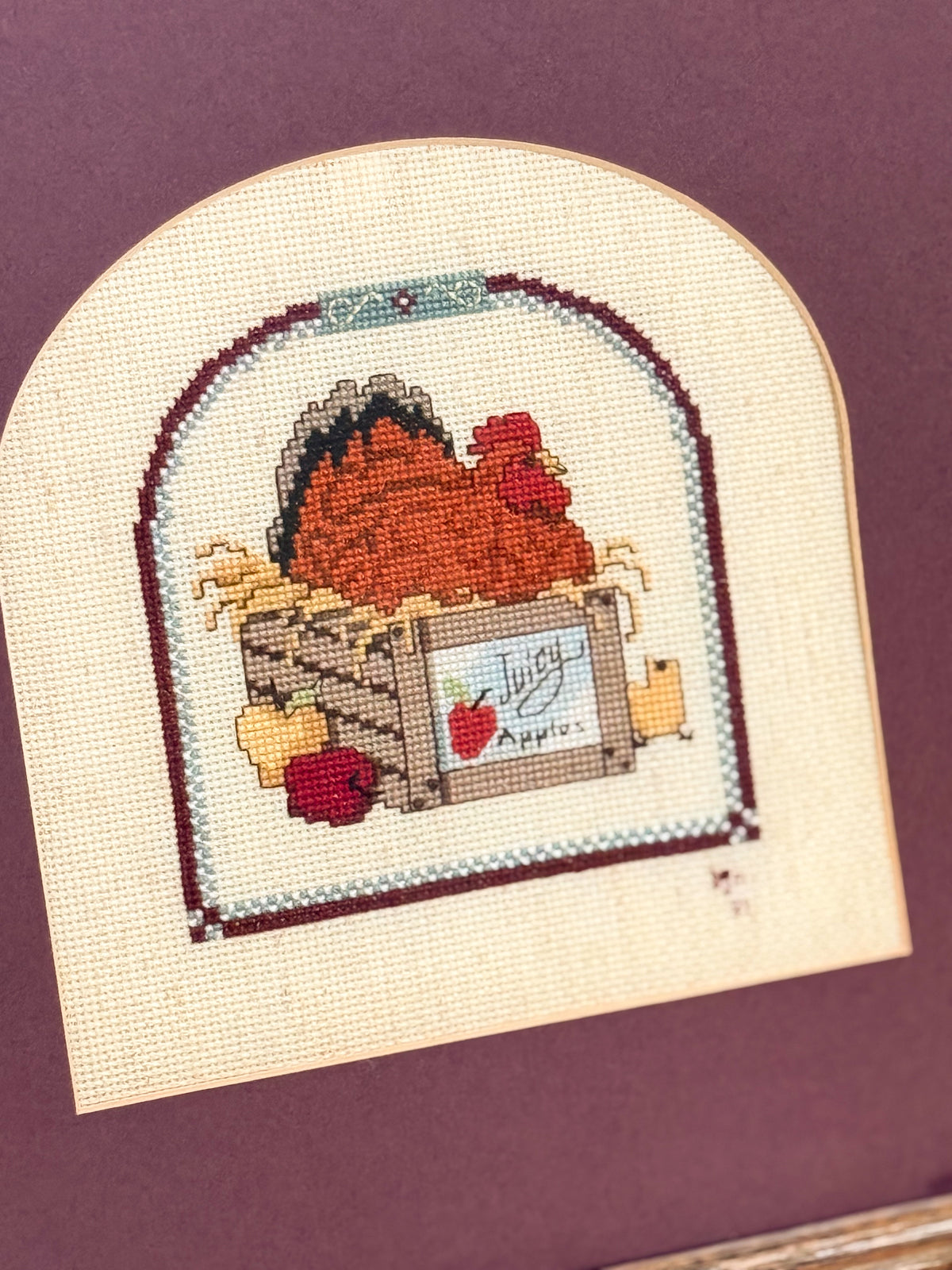 Vintage Framed 1991 Cross Stitch