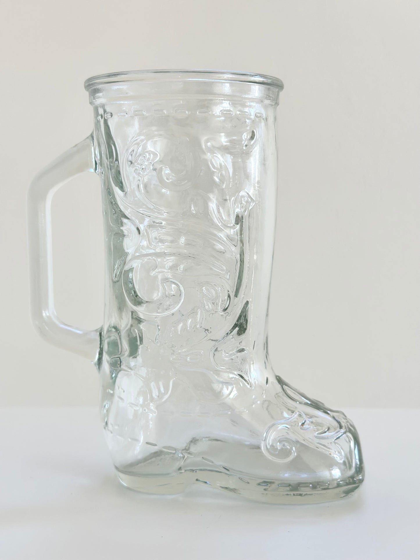 Vintage Glass Boot Mug