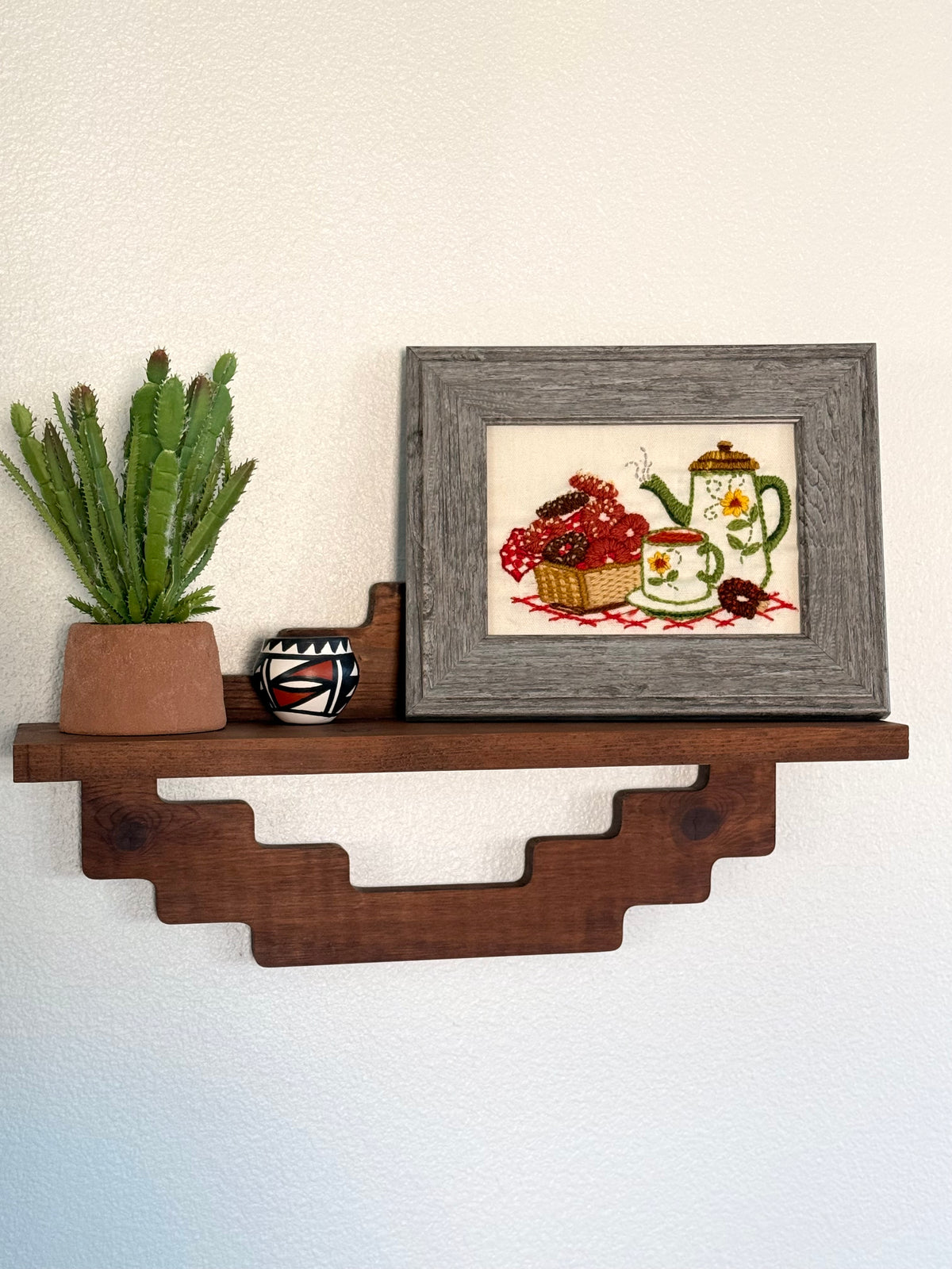 Vintage Framed Treat Crewel