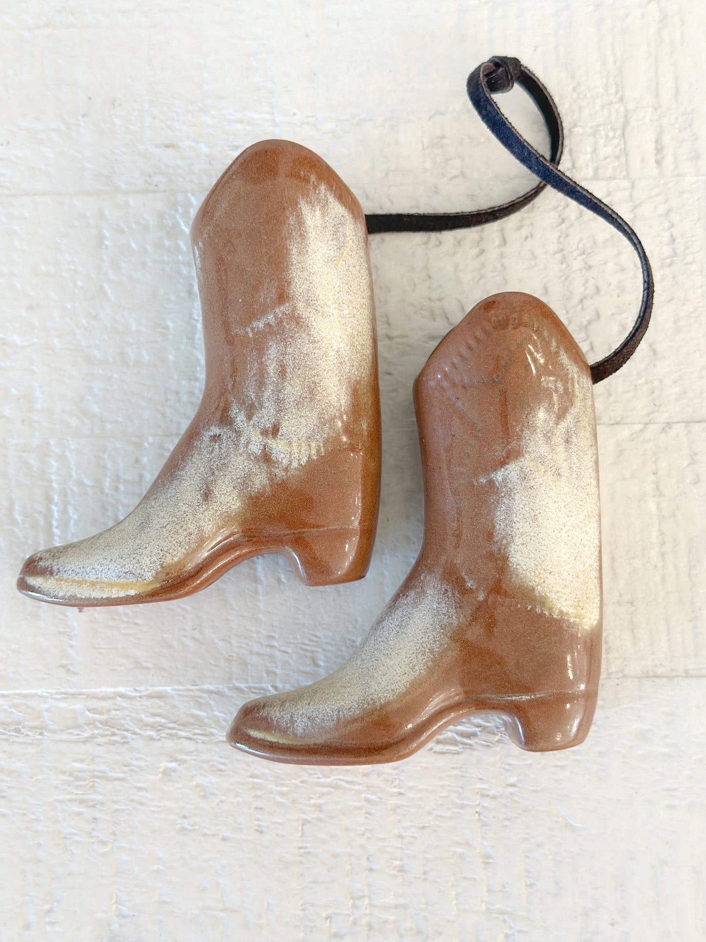 Vintage Frankoma Mini Boot Wall Hanging