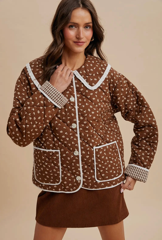 Quilted Cutie Pie Jacket (Chestnut)
