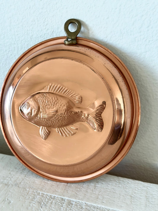 Vintage Copper Fish Mold