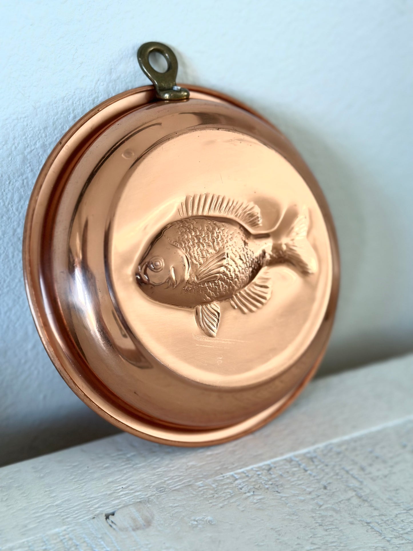 Vintage Copper Fish Mold