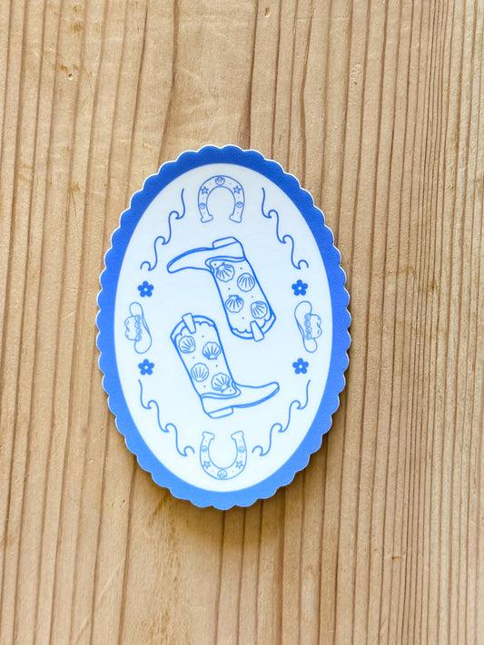 Coastal Cowgirl Sticker