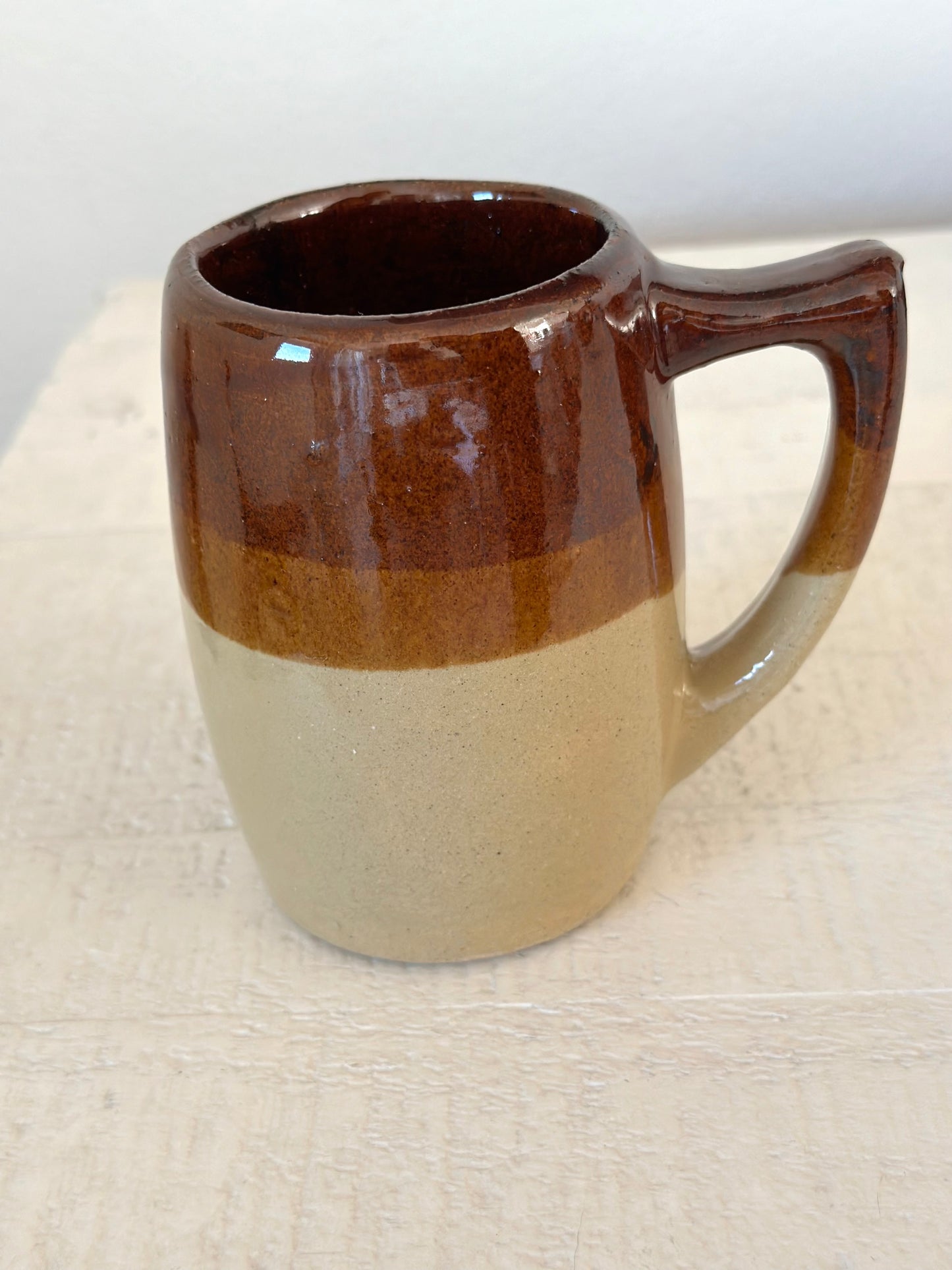 Vintage Brown Pottery Mug