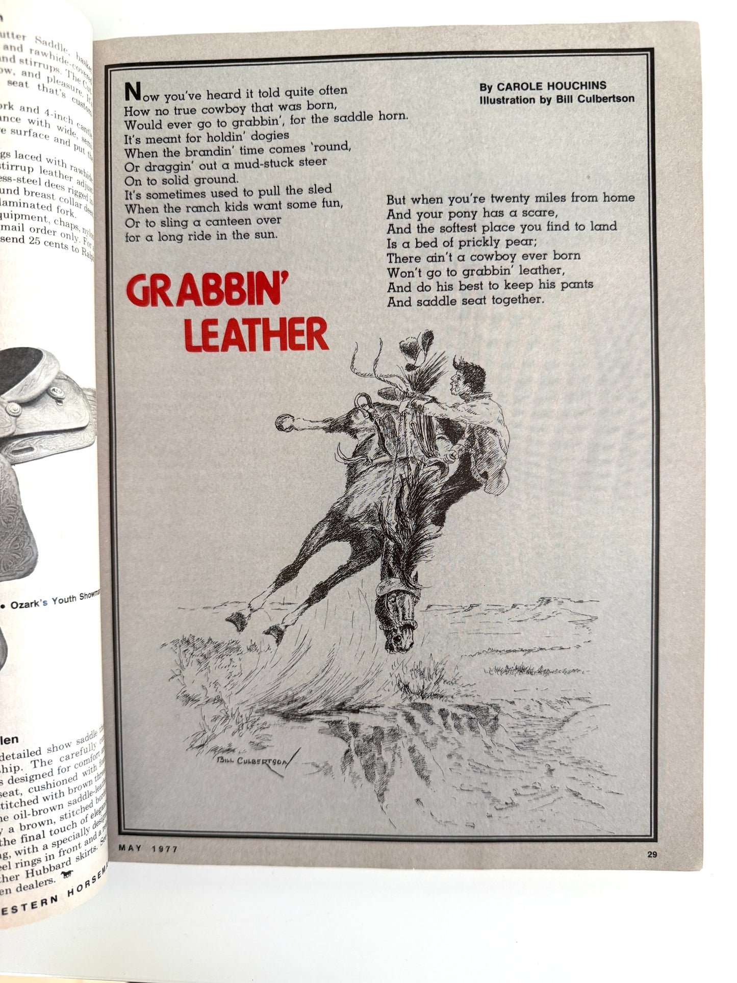Vintage Western Horseman Magazine 1977