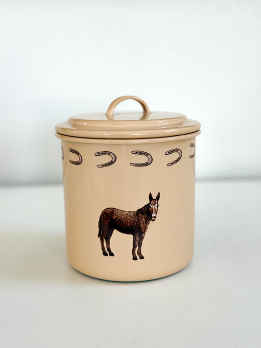 Vintage Donkey Canister