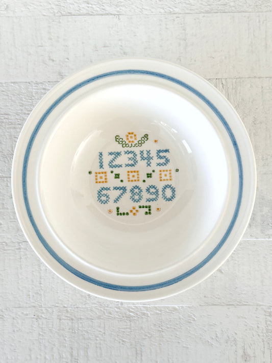 Vintage Cross Stitch Bowl