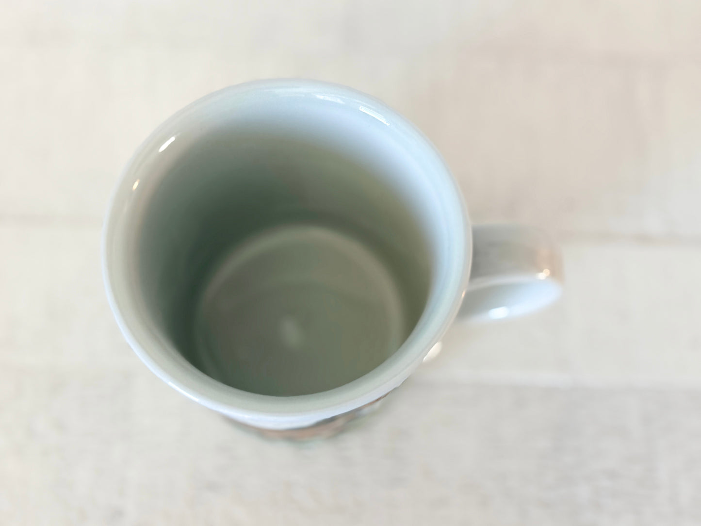 Vintage Horse Mug (Blue Rim)