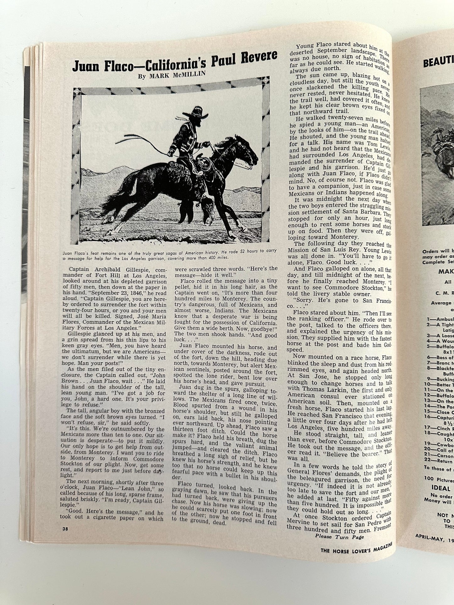 Vintage Horse Lovers Magazine 1966