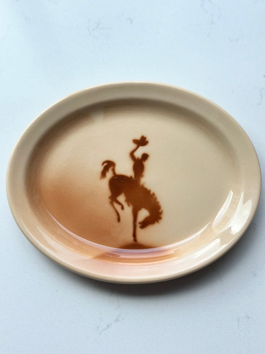 Vintage Small Cowboy Plate