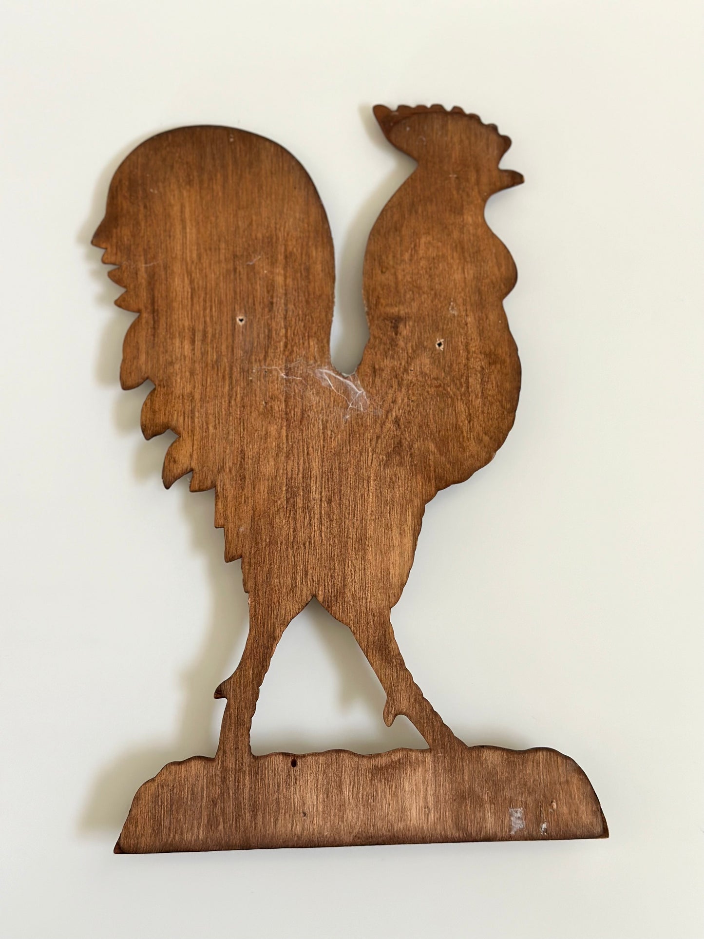 Vintage Wood Rooster Wall Hook