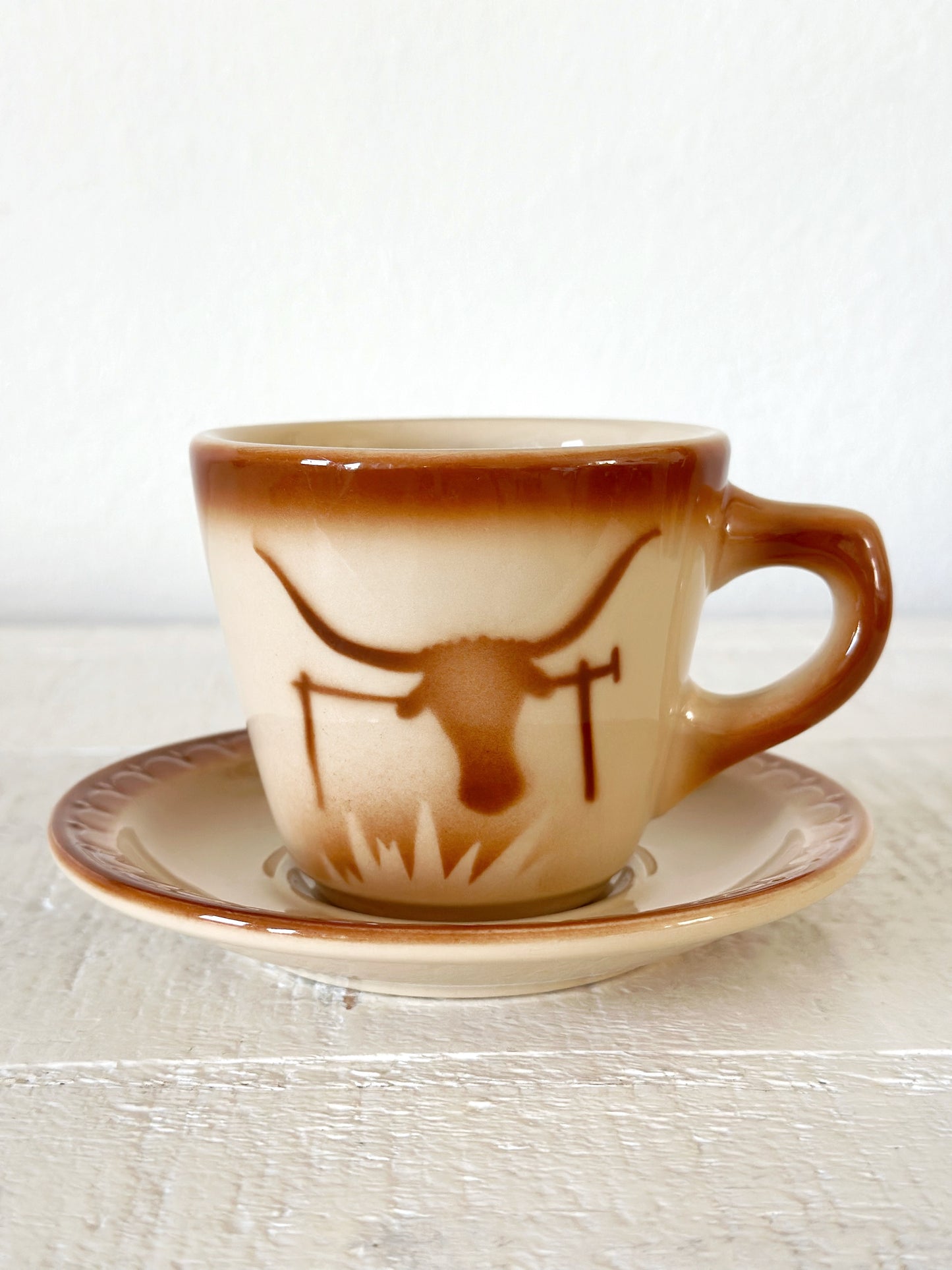 Vintage Western Mug and Saucer