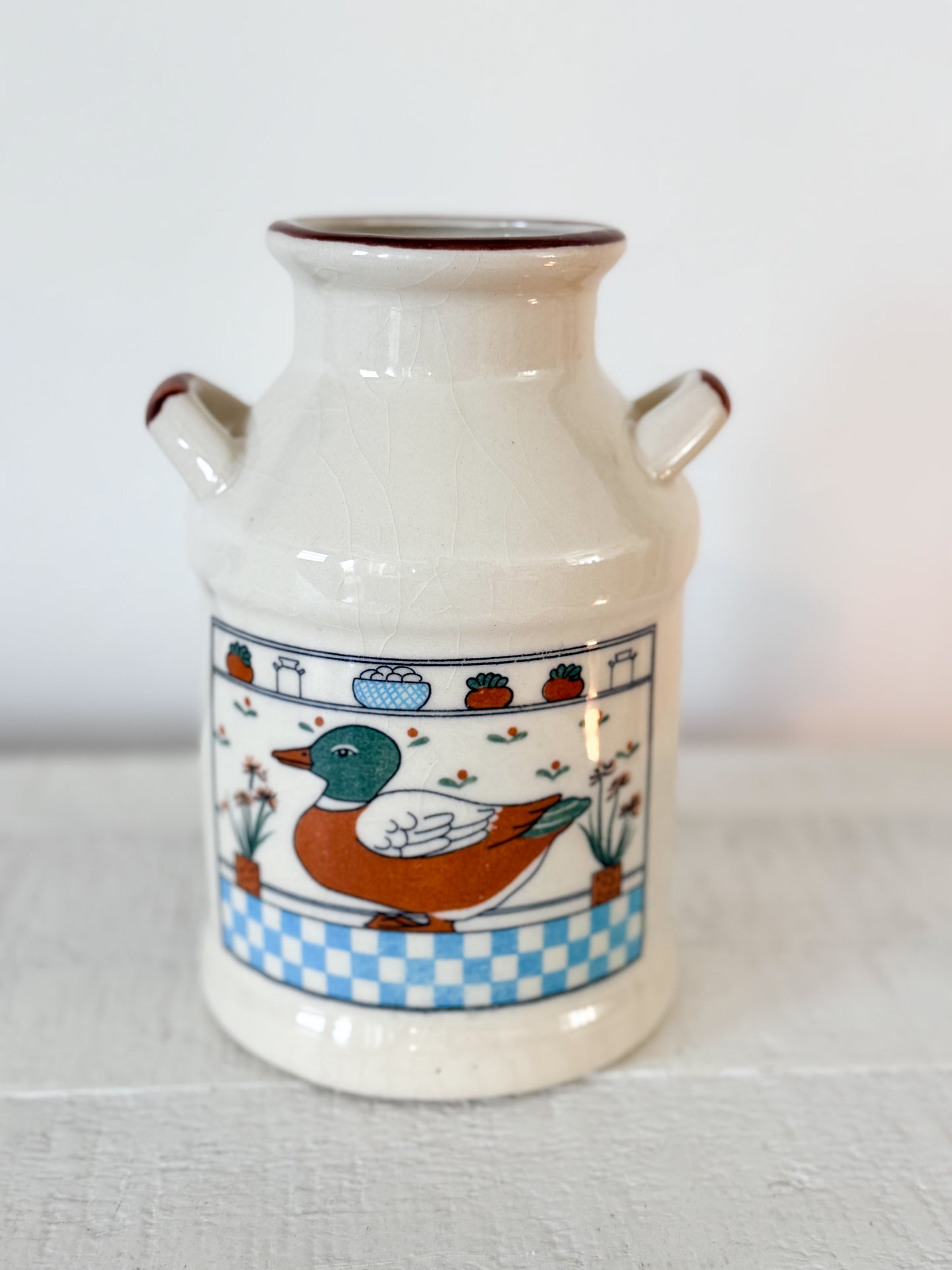 Vintage Duck Milk Canister