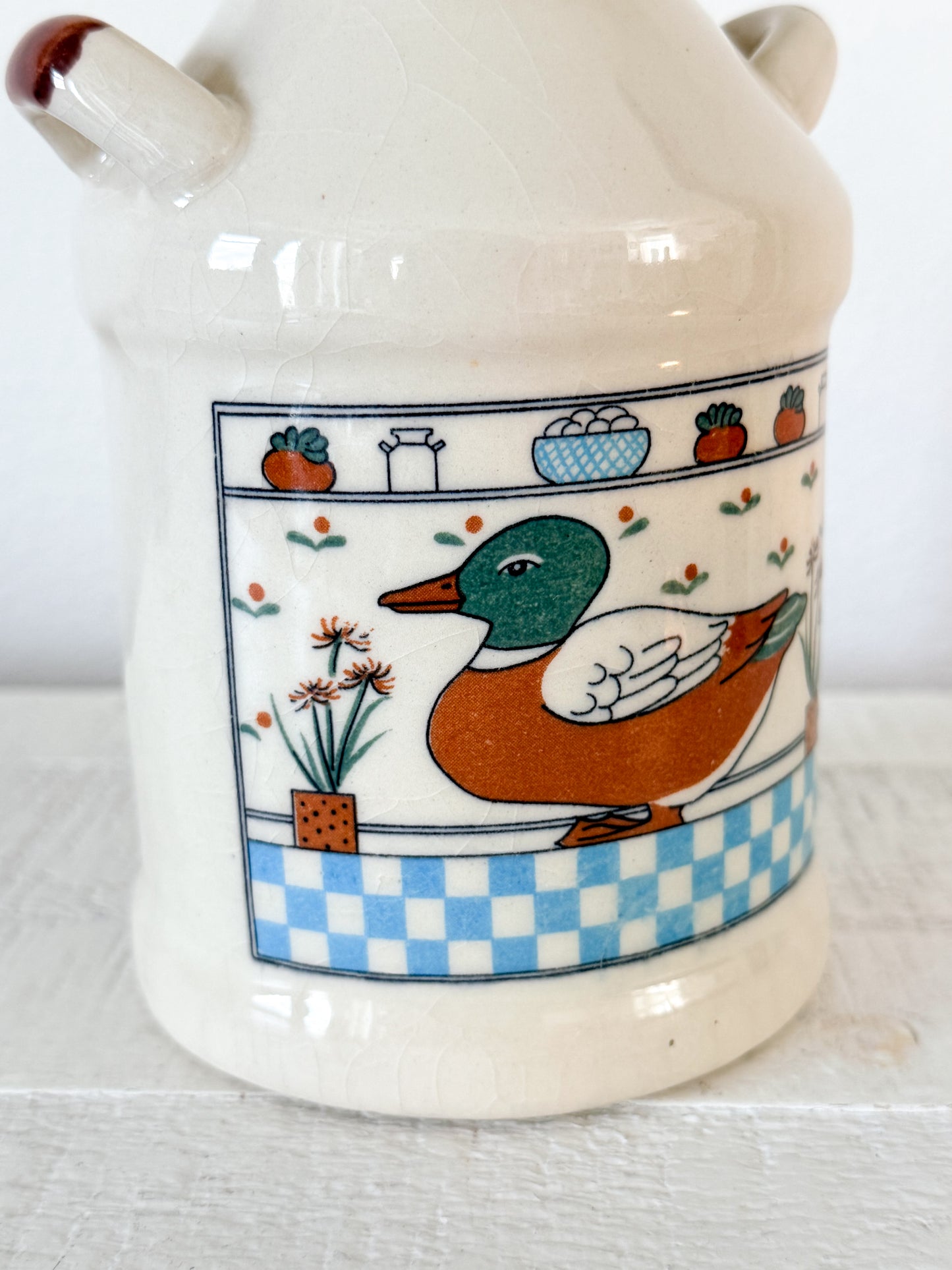 Vintage Duck Milk Canister
