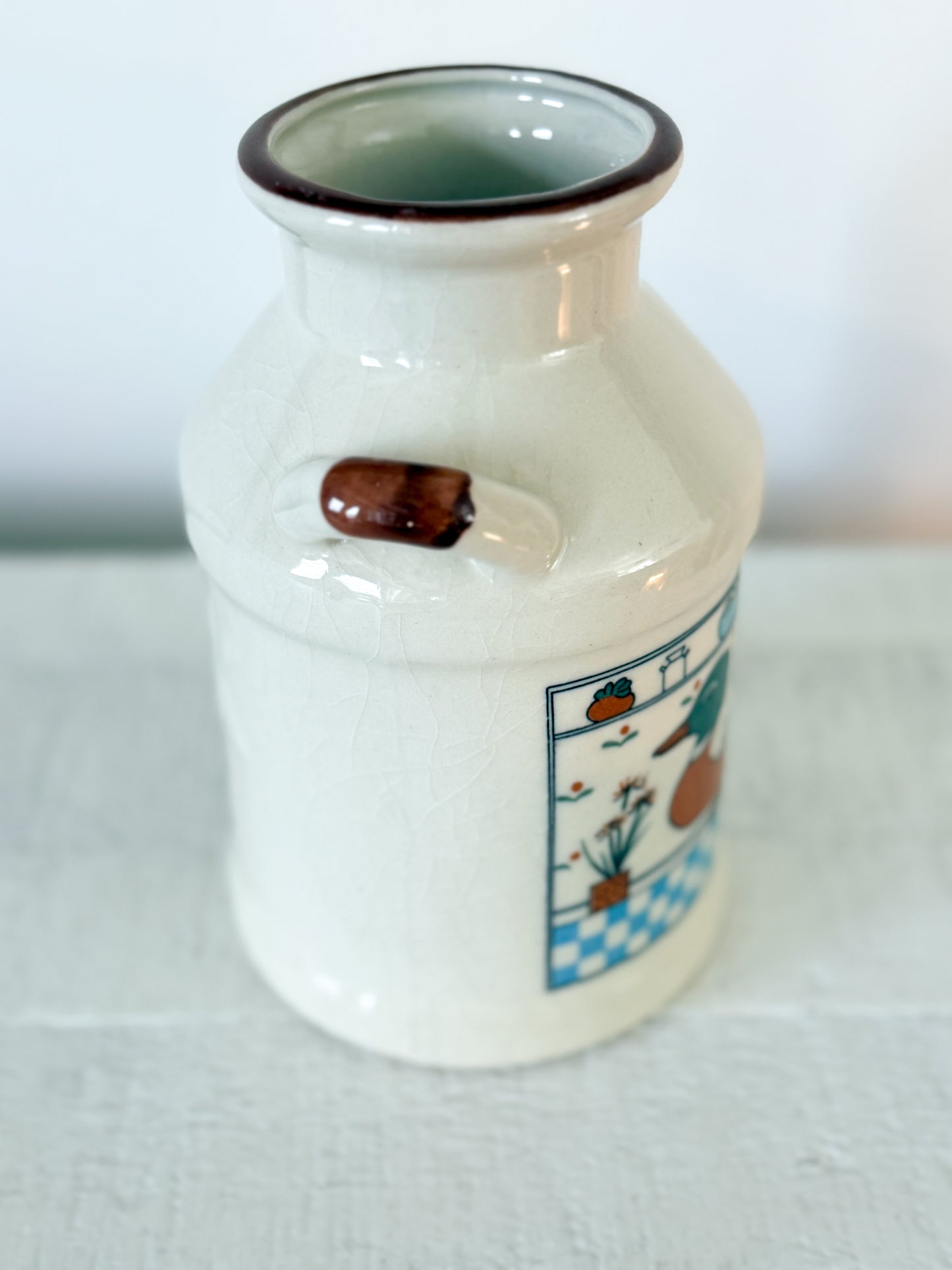 Vintage Duck Milk Canister