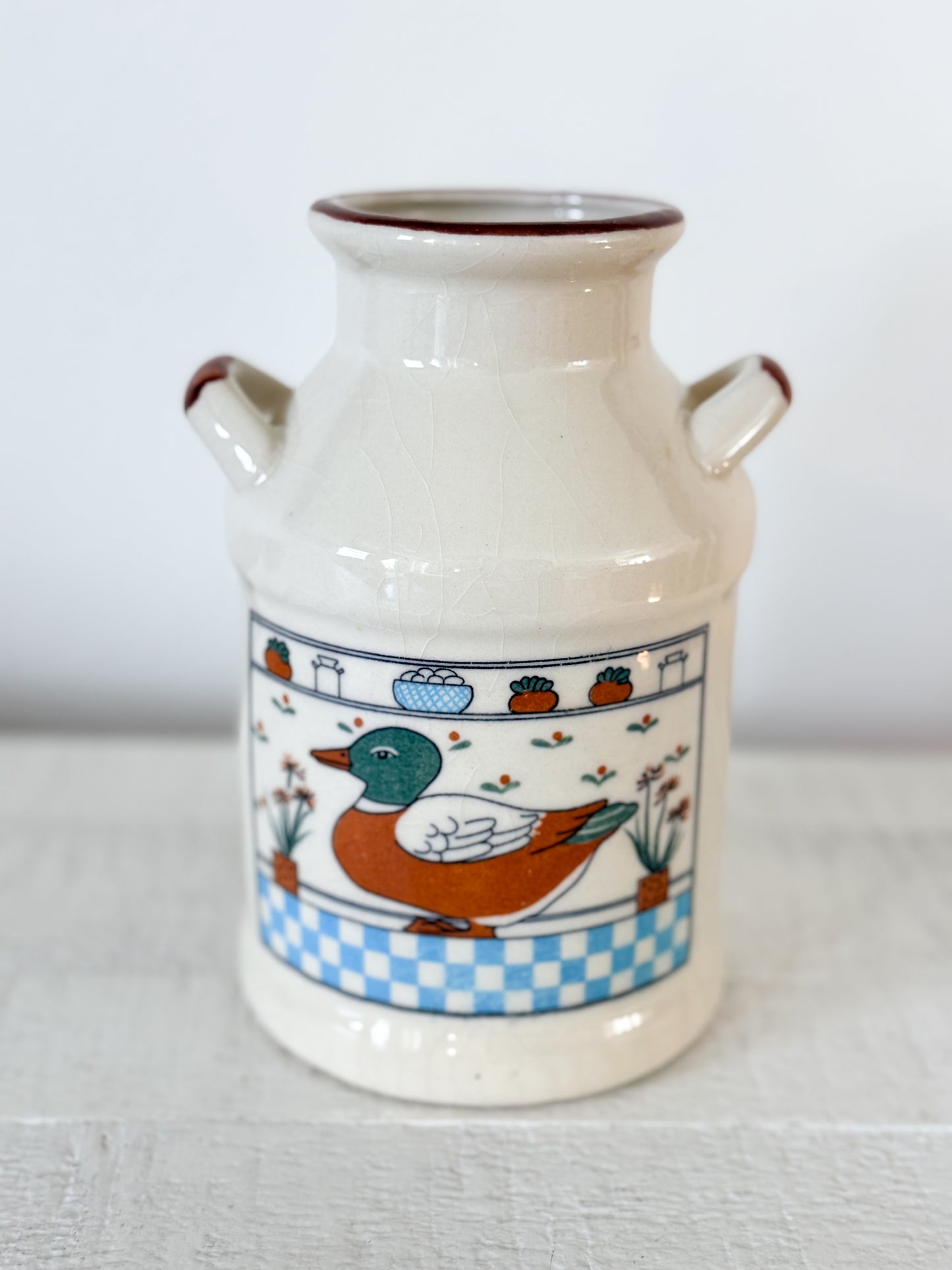 Vintage Duck Milk Canister