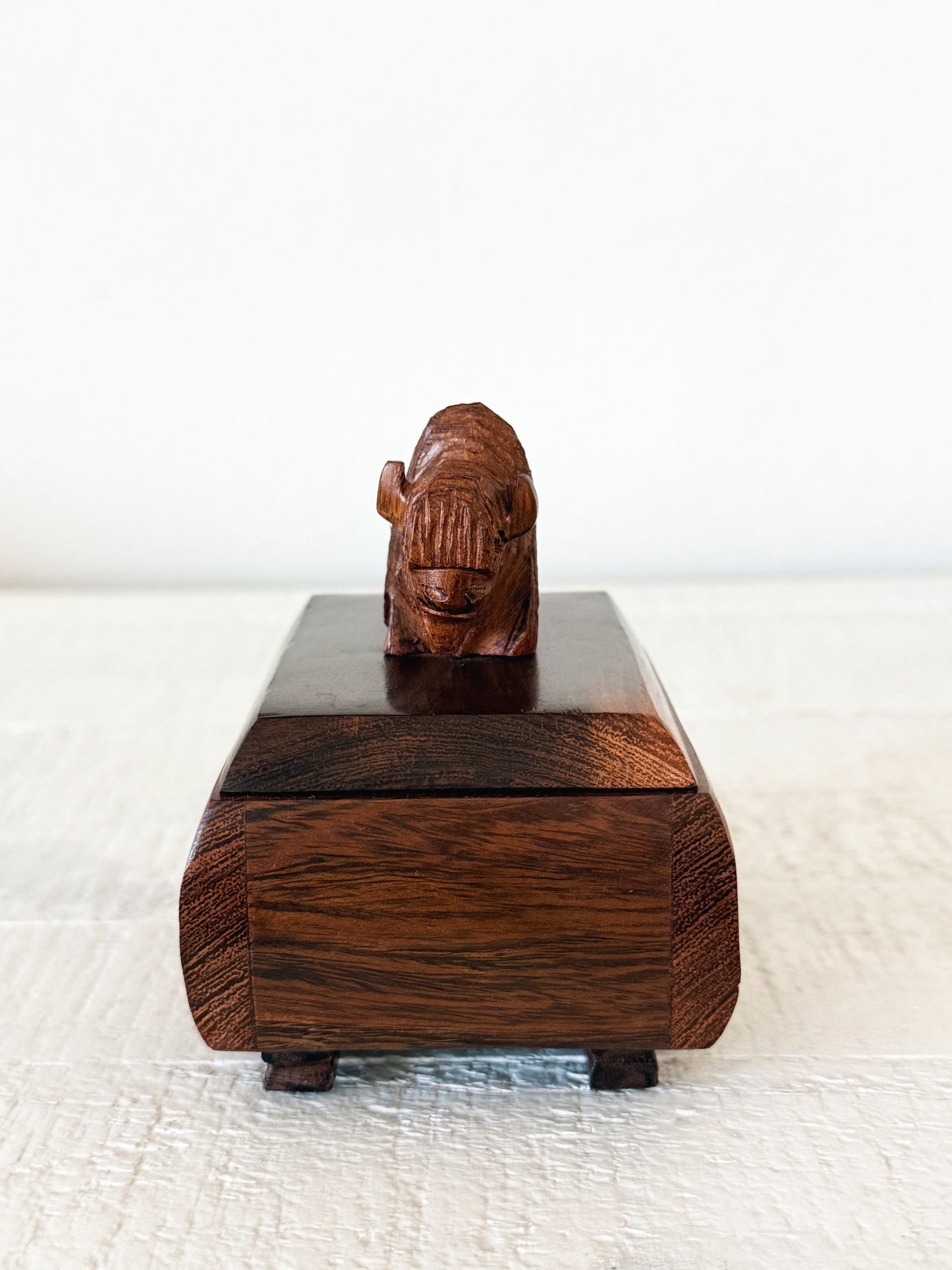 Ironwood Buffalo Trinket Box