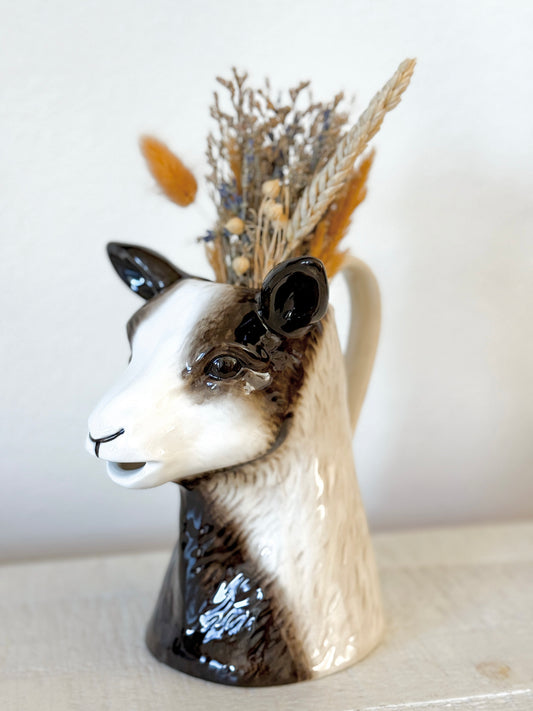 Stoneware Goat Pitcher