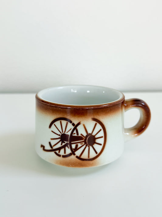 Vintage Wagon Wheel Mug