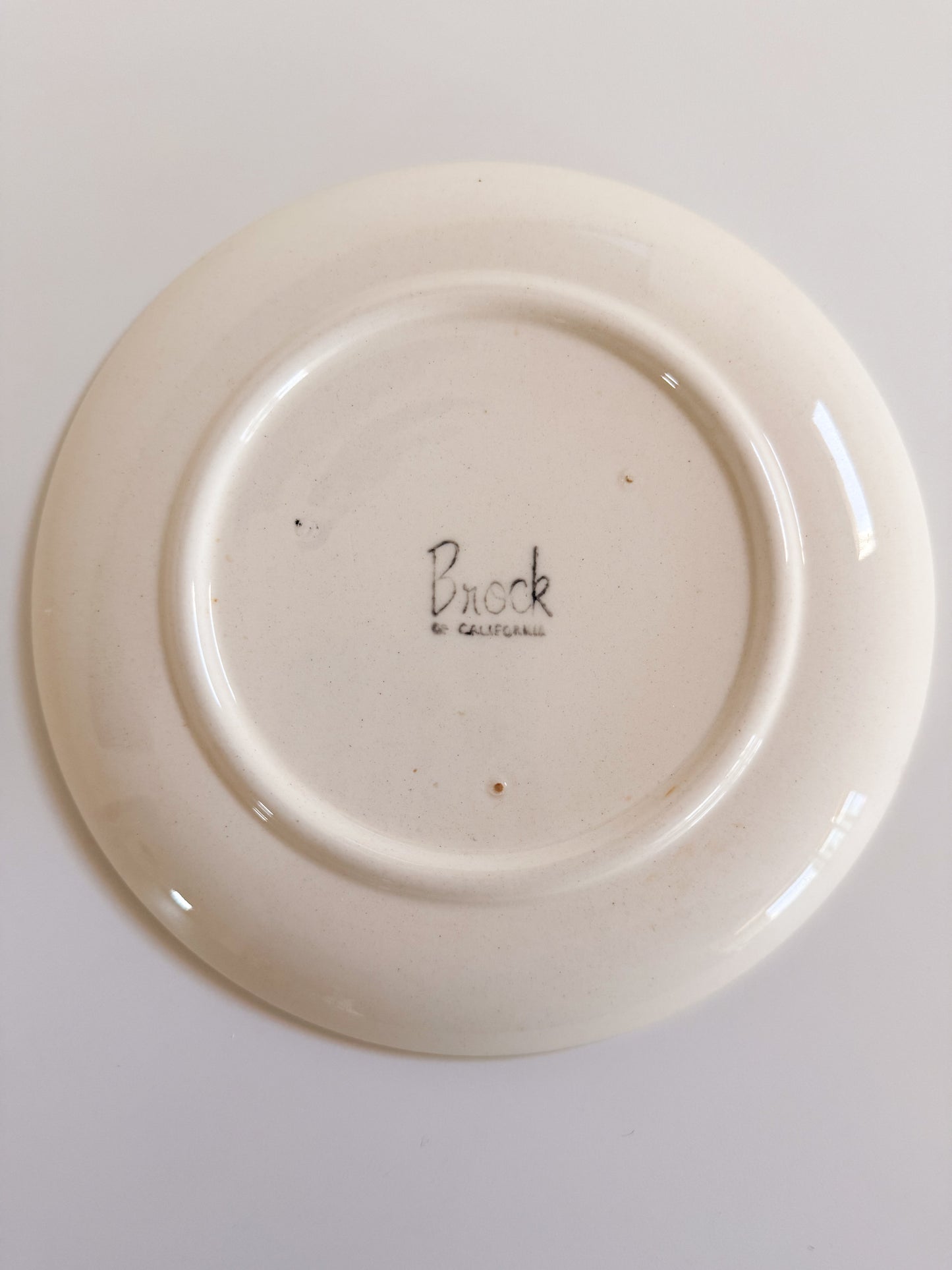 Vintage Brock of California Plate