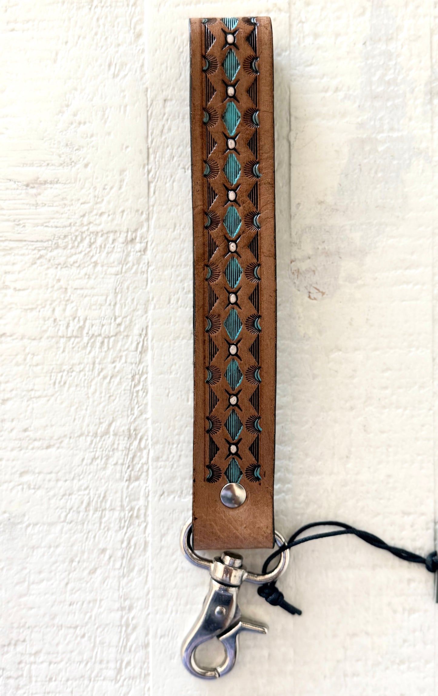 Tooled Leather Key Chain